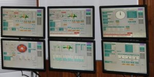 Telas de um simulador ciclo combinado de 720 MW.